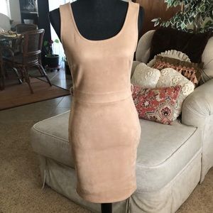 Haute Monde Sleeveless Faux Suede Short Dress